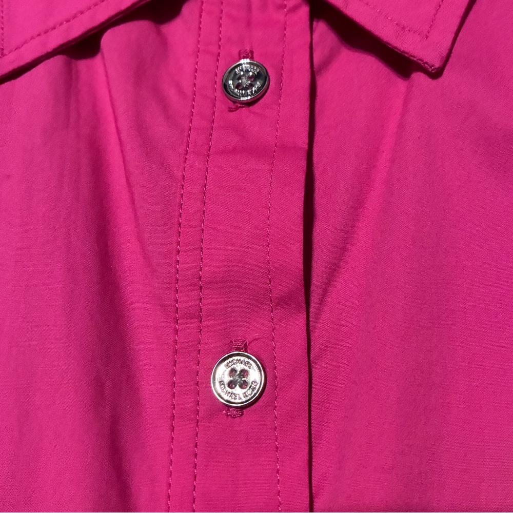 Michael Kors Bright Pink Button-Front - Picture 6 of 10